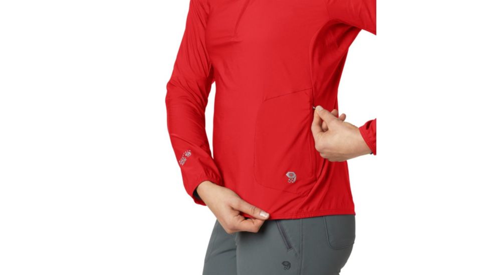 Mountain Hardwear Kor Preshell Pullover - Womens, Fiery Red, Medium, 1828401636-M