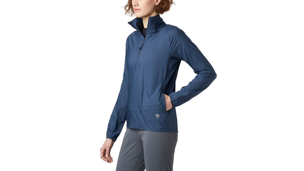 Mountain Hardwear Kor Preshell Pullover - Womens, Zinc, Extra Large, 1828401492-XL
