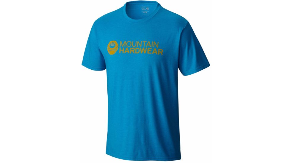 Mountain Hardwear Logo Graphic Short Sleeve T - Men's-Heather Dark Compass-Medium