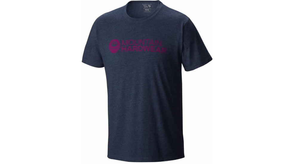 Mountain Hardwear Logo Graphic Short Sleeve T - Men's-Heather Hardwear Navy-Small