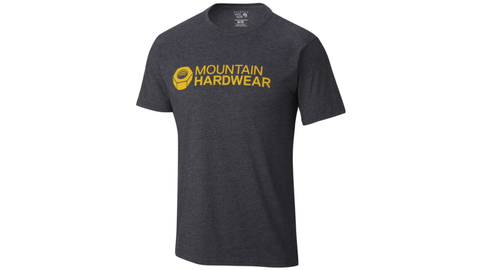 Mountain Hardwear Logo Graphic Short Sleeve T - Mens-Heather Black-Small