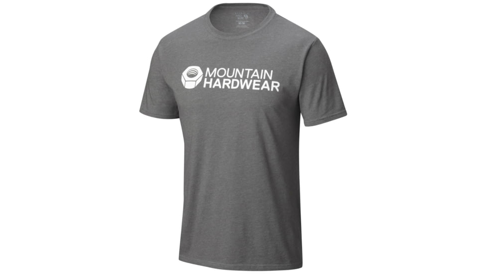 Mountain Hardwear Logo Graphic Short Sleeve T - Mens-Heather Titanium-X-Large