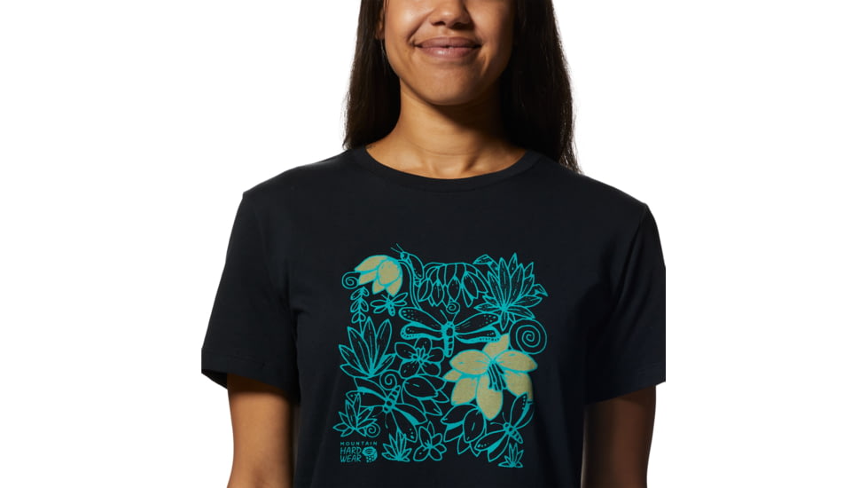 Mountain Hardwear Logo in a Box Short Sleeve T-Shirts - Womens, Black, Medium, 1989381011-Black-M