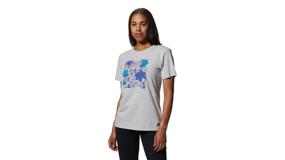 Mountain Hardwear Logo in a Box Short Sleeve T-Shirts - Womens, Hardwear Grey H, Small, 1989381058-HS
