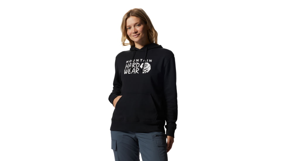 Mountain Hardwear Logo Pullover Hoody - Womens, Black, Medium, 2016791010-Black-M