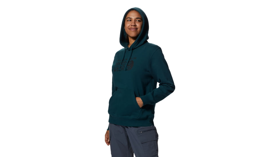 Mountain Hardwear Logo Pullover Hoody - Womens, Dark Marsh, Medium, 2016791375-Dark Marsh-M