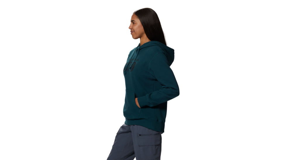 Mountain Hardwear Logo Pullover Hoody - Womens, Dark Marsh, Medium, 2016791375-Dark Marsh-M