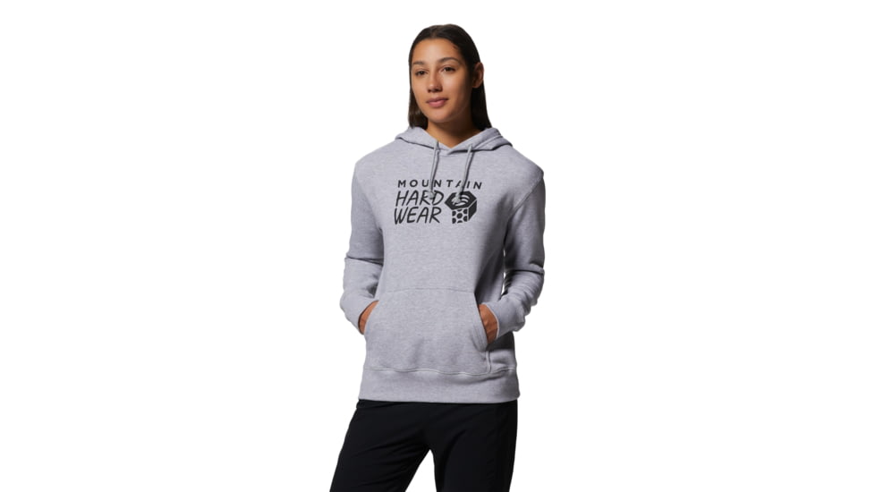 Mountain Hardwear Logo Pullover Hoody - Womens, Hardwear Grey H, Small, 2016791057-HS