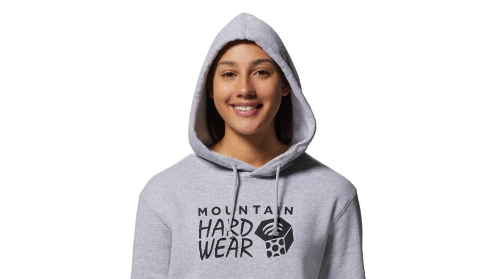 Mountain Hardwear Logo Pullover Hoody - Womens, Hardwear Grey H, Small, 2016791057-HS