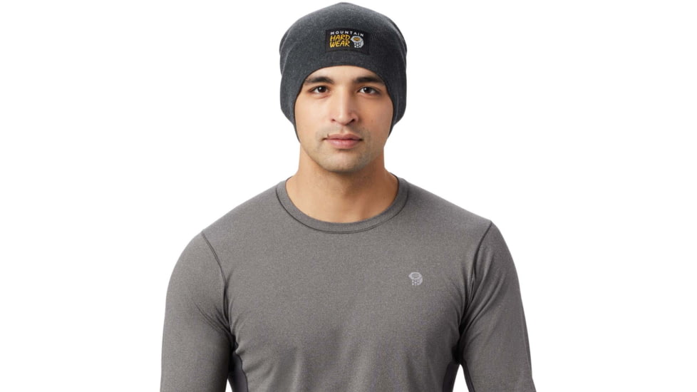 Mountain Hardwear MHW Logo Beanie - Unisex, Dark Storm, One Size, OU8266004-O/S