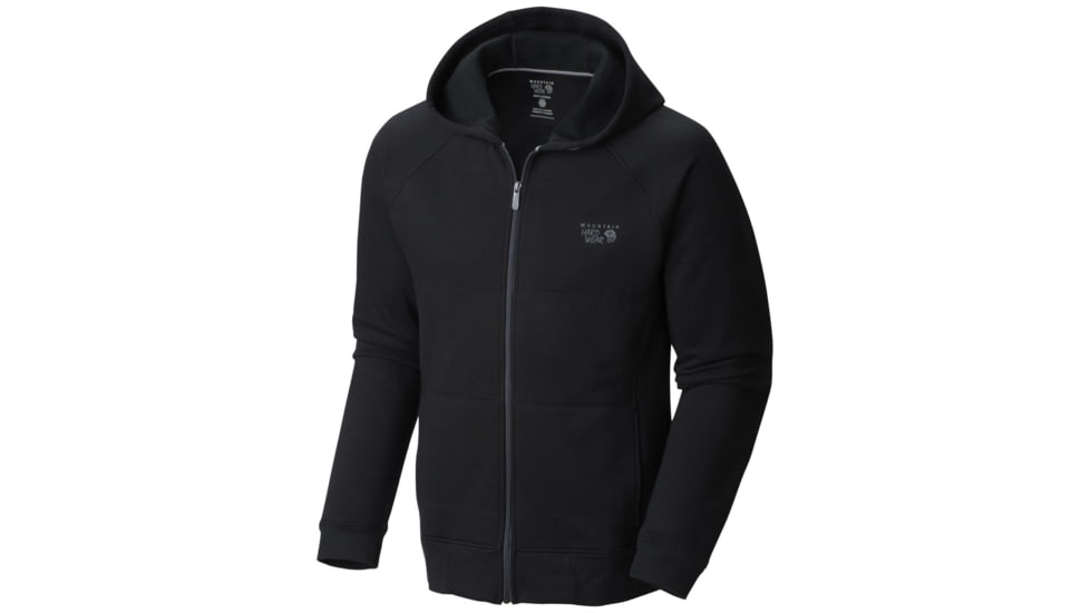 Mountain Hardwear MHW Logo Full Zip Hoody - Men's-Black-Large
