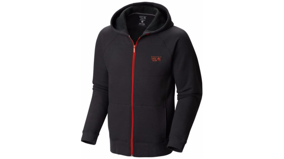 Mountain Hardwear MHW Logo Full Zip Hoody - Mens-Shark-Large