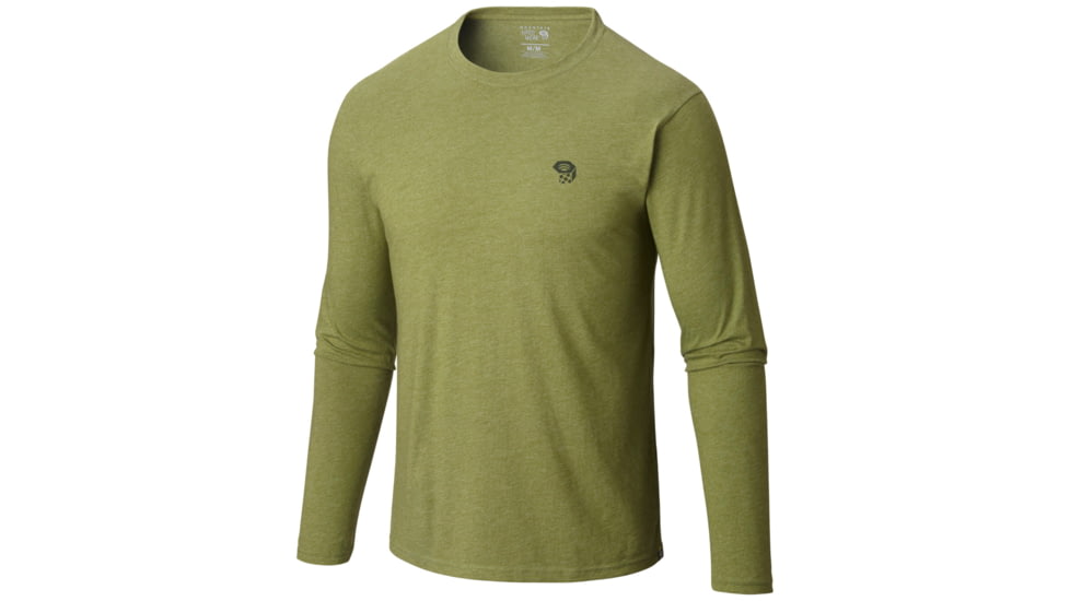 Mountain Hardwear MHW Logo Graphic Long Sleeve T - Men's-Heather Amphibian-XX-Large