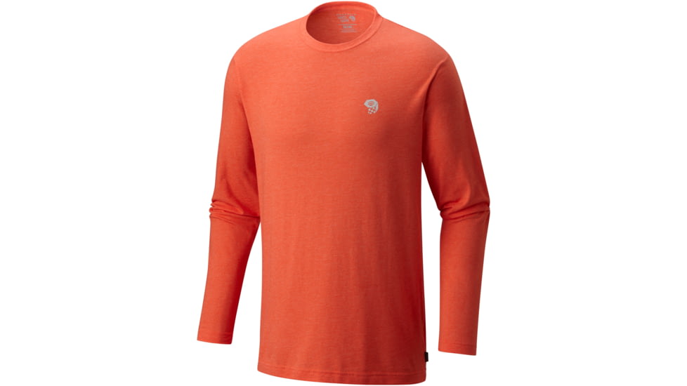 Mountain Hardwear MHW Logo Graphic Long Sleeve T - Men's-Heather State Orange-Medium