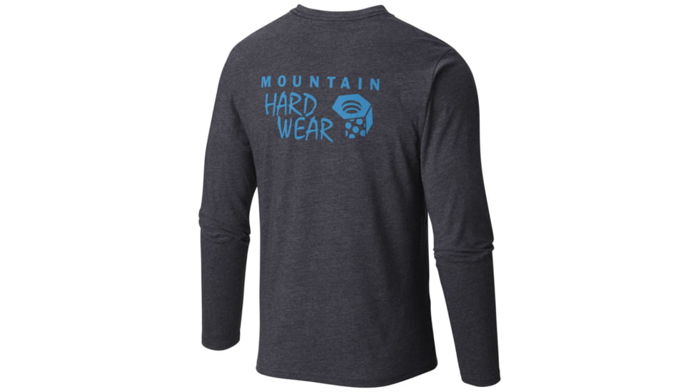 Mountain Hardwear MHW Logo Graphic Long Sleeve T - Men's-Heather Black-Large