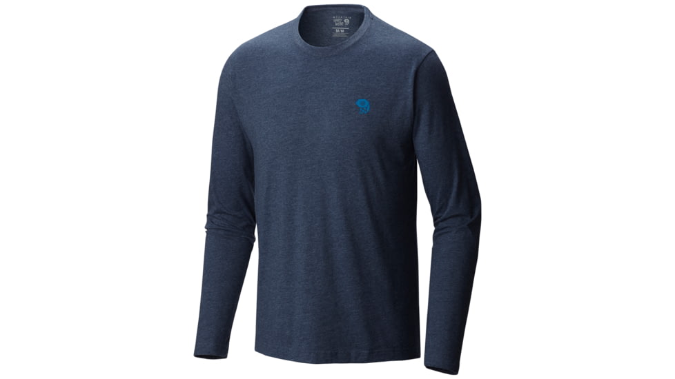 MHW Logo Graphic Long Sleeve T - Mens-Heather Hardwear Navy-Small