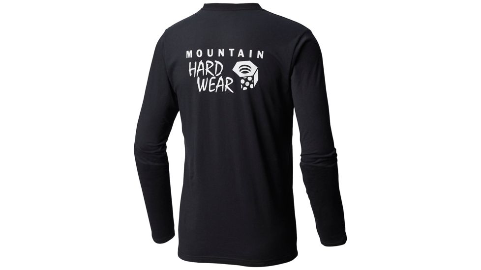 Mountain Hardwear MHW Logo Long Sleeve T - Mens, Black, Extra Large, 1817791010-XL