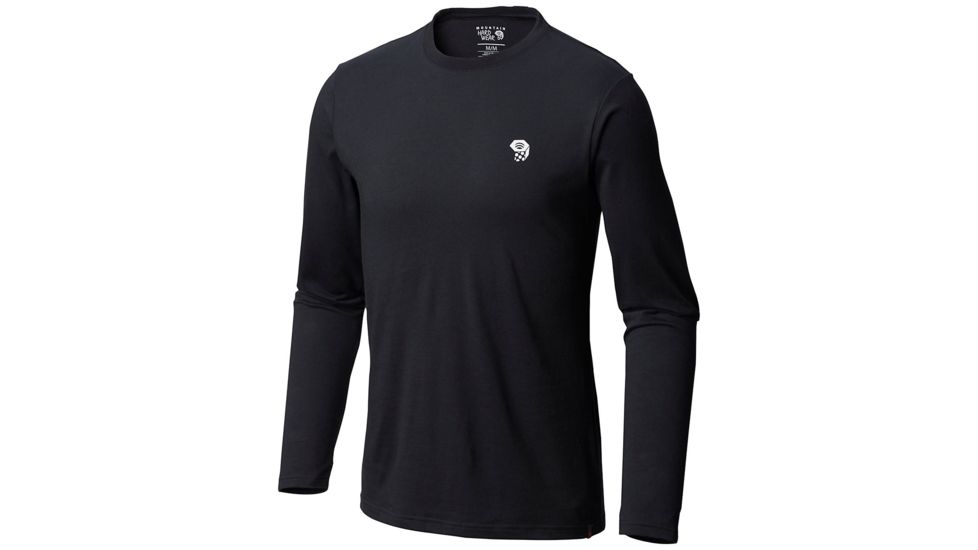 Mountain Hardwear MHW Logo Long Sleeve T - Mens, Black, Extra Large, 1817791010-XL