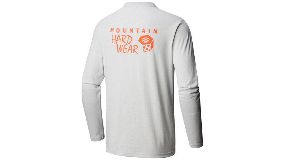 Mountain Hardwear MHW Logo Long Sleeve T - Mens, Heather Grey Ice, Small, 1817791064-S