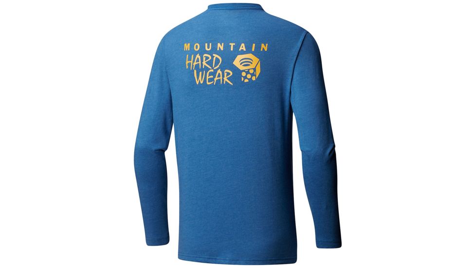 Mountain Hardwear MHW Logo Long Sleeve T - Mens, Heather Nightfall Blue, Small, 1817791489-S