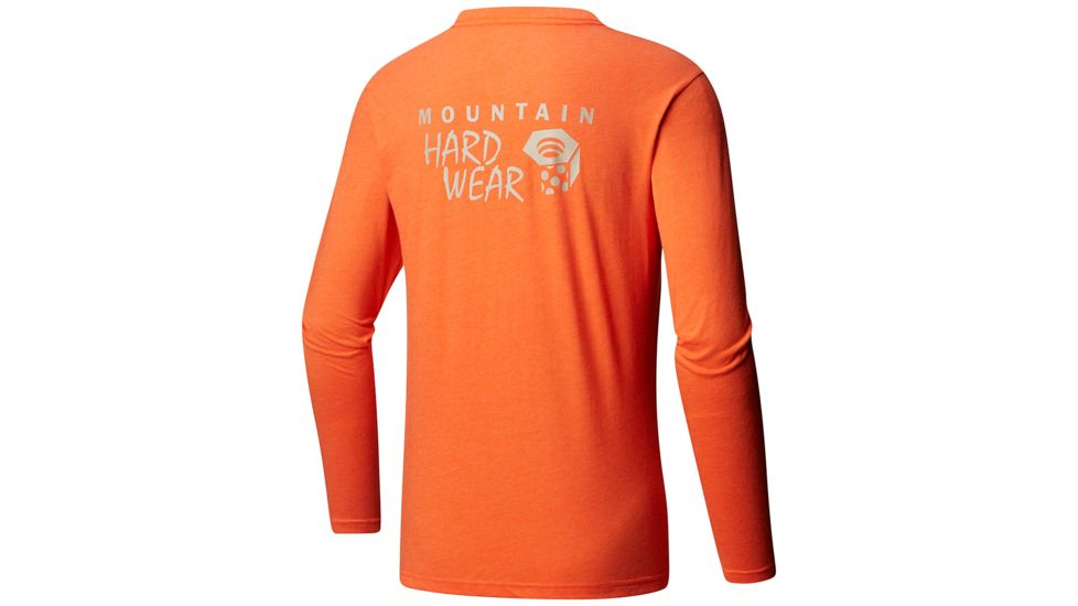 Mountain Hardwear MHW Logo Long Sleeve T - Mens, Heather State Orange, Medium, 1817791843-M