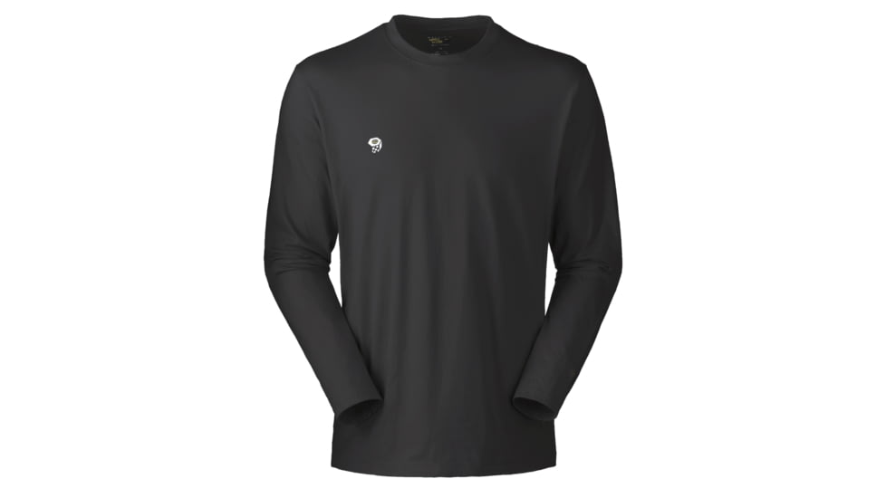 Mountain Hardwear MHW Logo Tee Long Sleeve - Men's-Heather Grey-Small