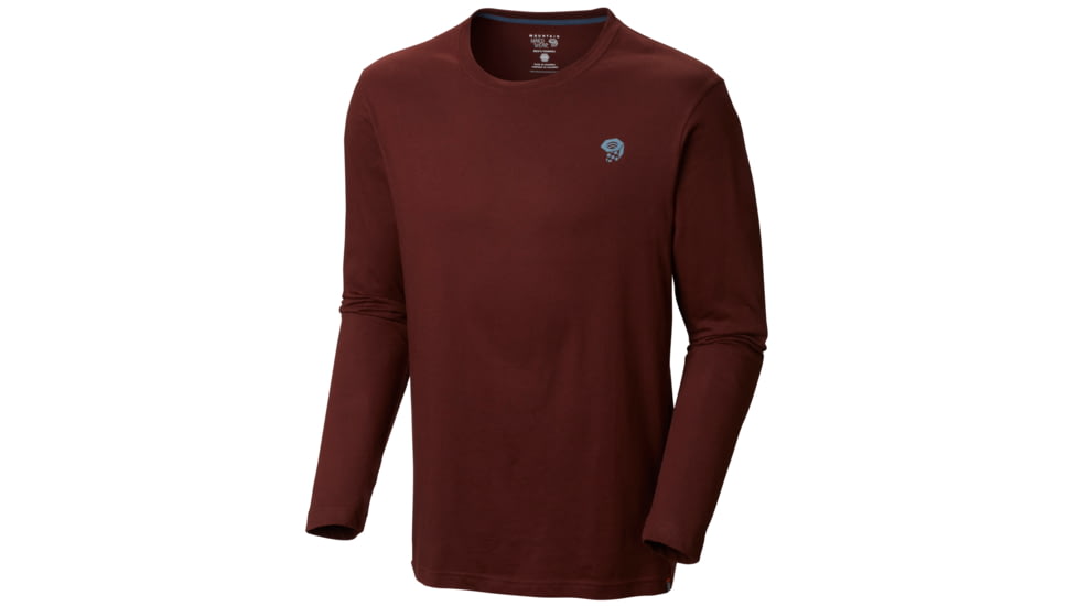 Mountain Hardwear MHW Logo Tee Long Sleeve - Men's-Redwood-XX-Large