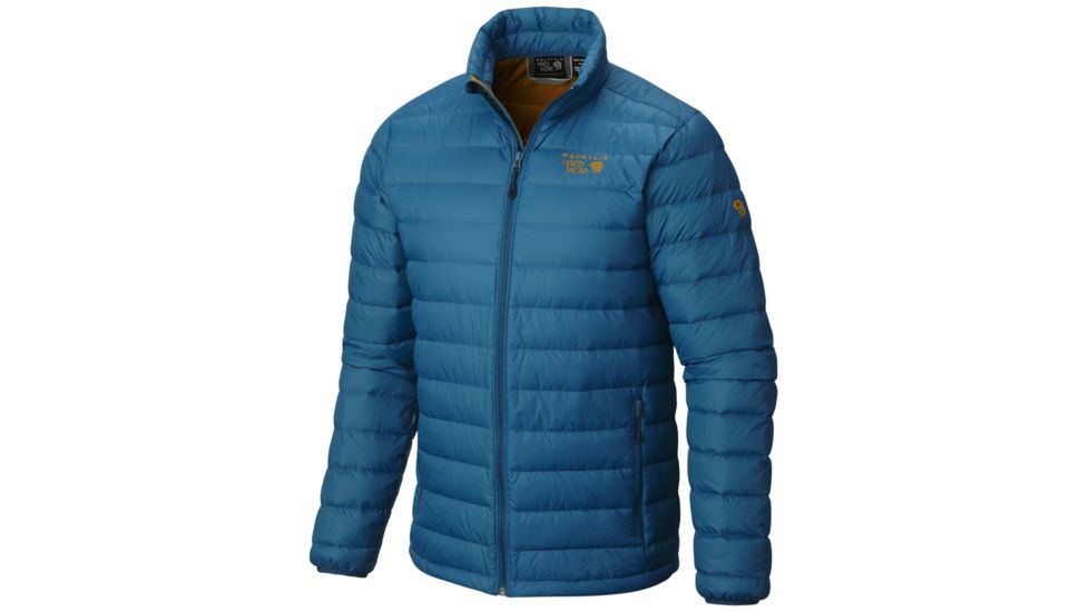Mountain Hardwear Micro Ratio Down Jacket - Mens-Phoenix Blue/Underbrush-Small