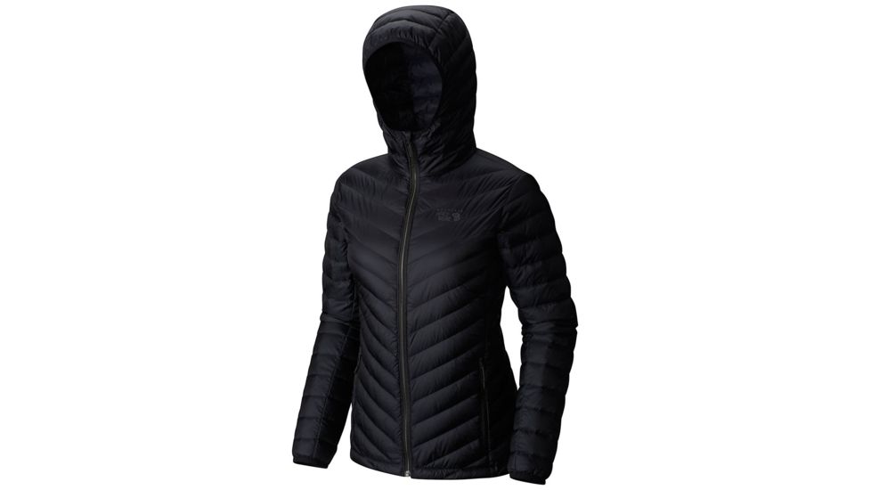 Mountain Hardwear Micro Ratio Hooded Down Jacket, Black, XL, 1677081090-XL