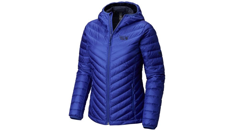 Mountain Hardwear Micro Ratio Hooded Down Jacket, Blue Print, XL, 1677081516-XL