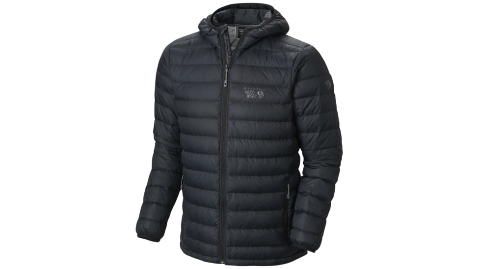 Mountain Hardwear Micro Ratio Hooded Down Jacket - Men's-Black-Medium
