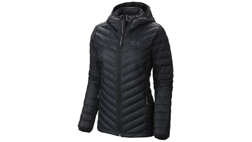 Mountain Hardwear Micro Ratio Hooded Down Jacket - Womens-Black-Medium
