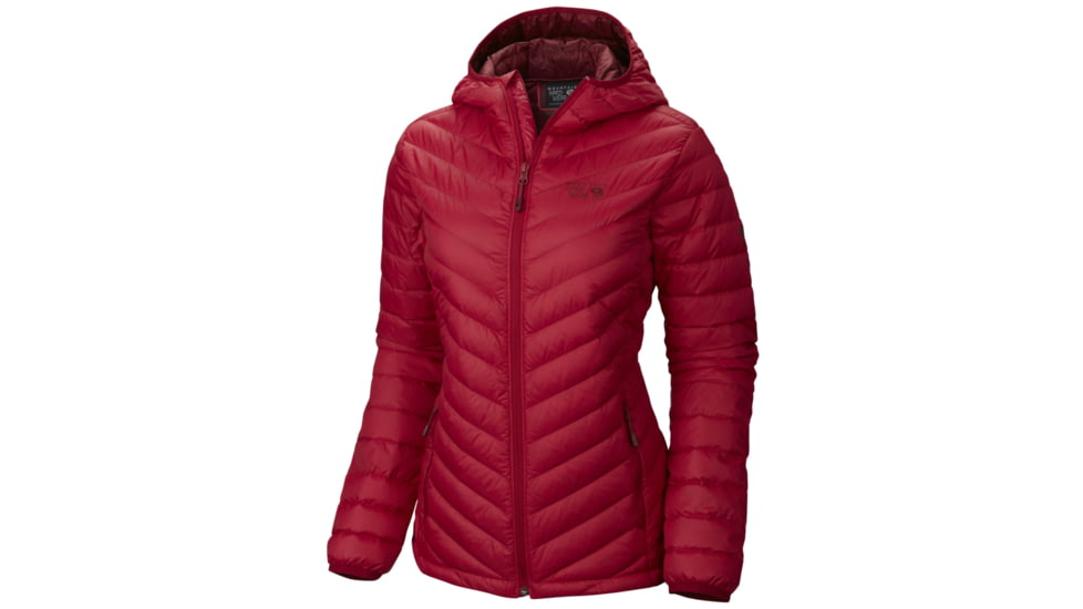 Mountain Hardwear Micro Ratio Hooded Down Jacket - Women's-Pomegranate-X-Small