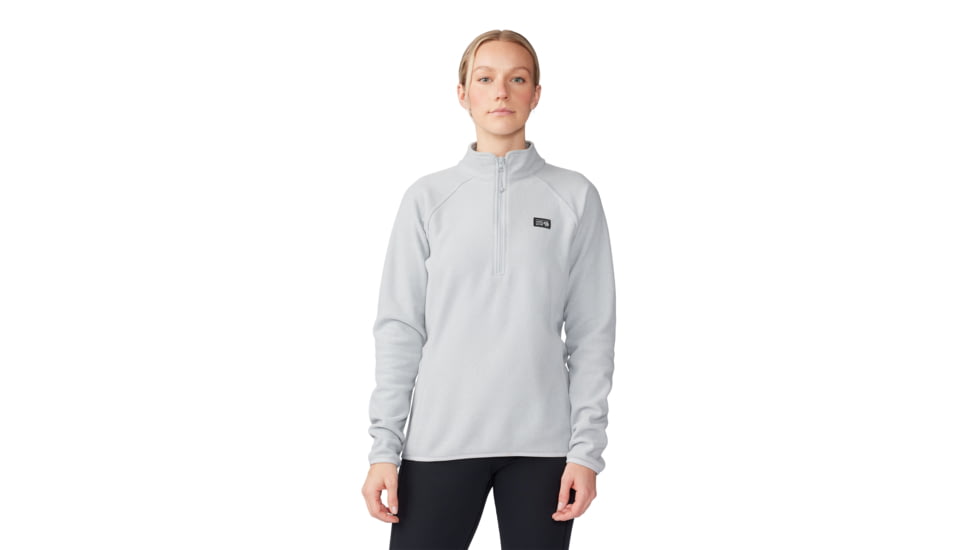 Mountain Hardwear Microchill 1/4 Zip Pullover - Women's, Glacial Heather, XL, 2104891-097-XL