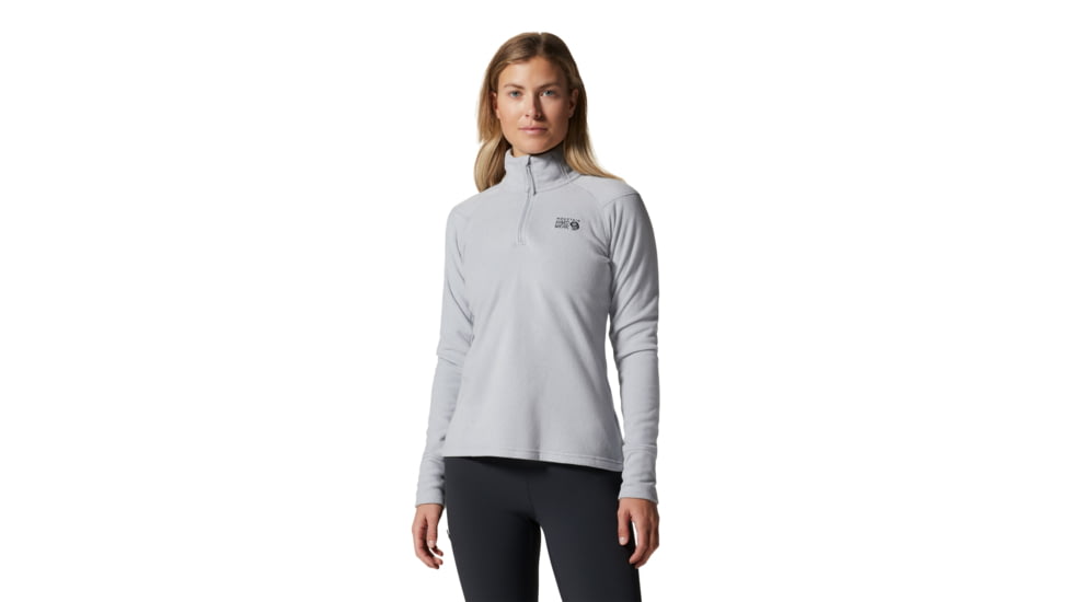 Mountain Hardwear Microchill 2.0 Zip T - Womens, Glacial Heather, Large, 1677371097-GL