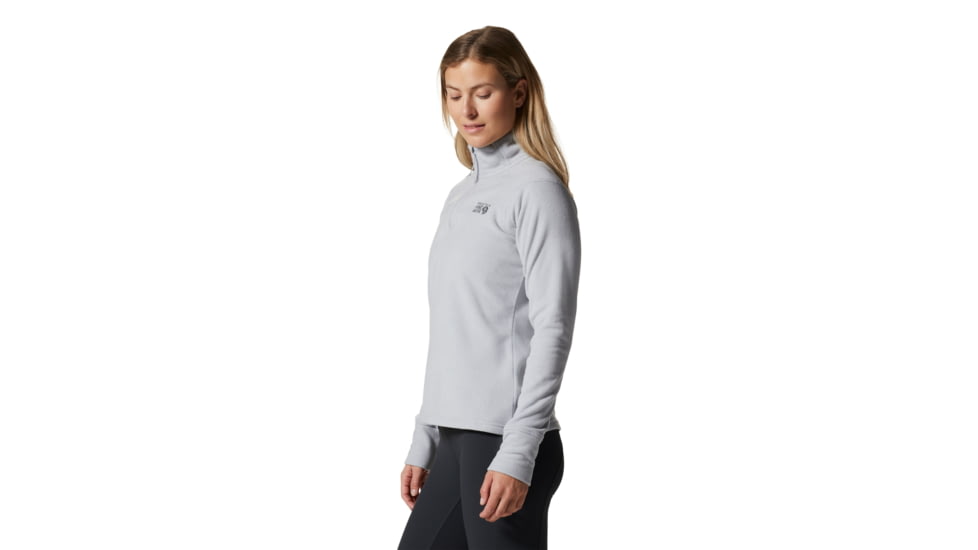 Mountain Hardwear Microchill 2.0 Zip T - Womens, Glacial Heather, Large, 1677371097-GL