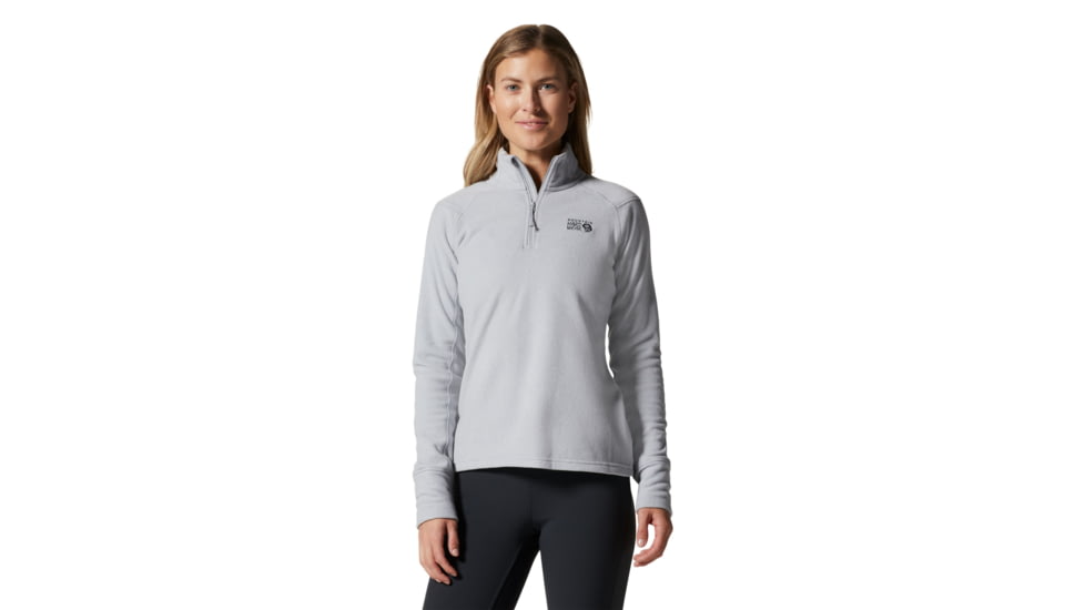 Mountain Hardwear Microchill 2.0 Zip T - Womens, Glacial Heather, Large, 1677371097-GL