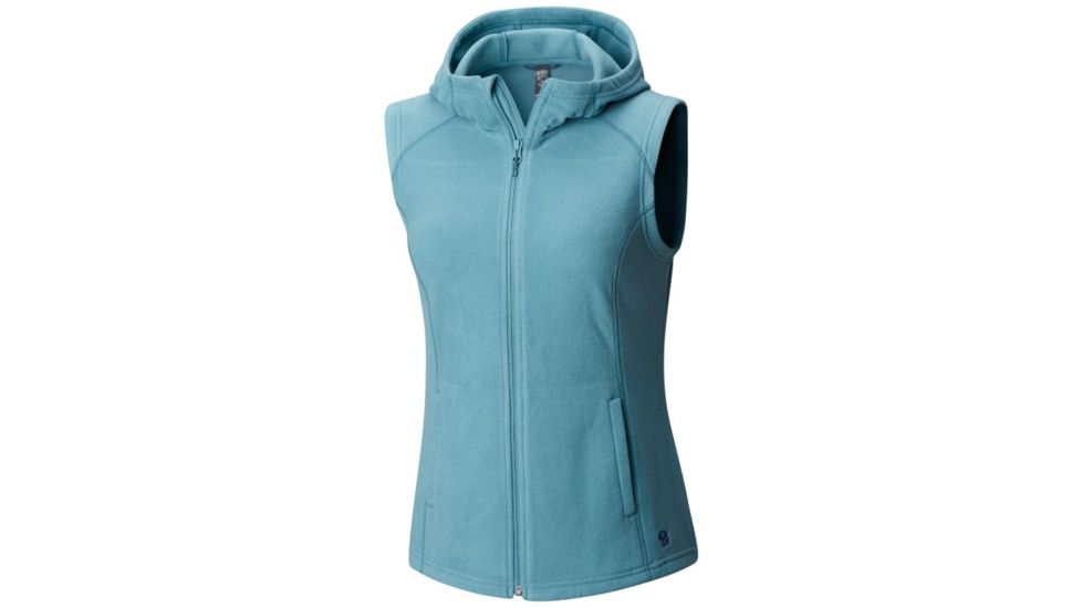 Mountain Hardwear MicroChill Hooded Fleece Vest - Womens, Lakeshore Blue, Small, 1732861328-S