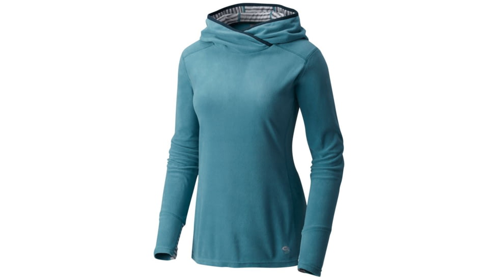 Mountain Hardwear Microchill Lite Pullover Hood - Women's, Lakeshore Blue, XL 1677621328-XL