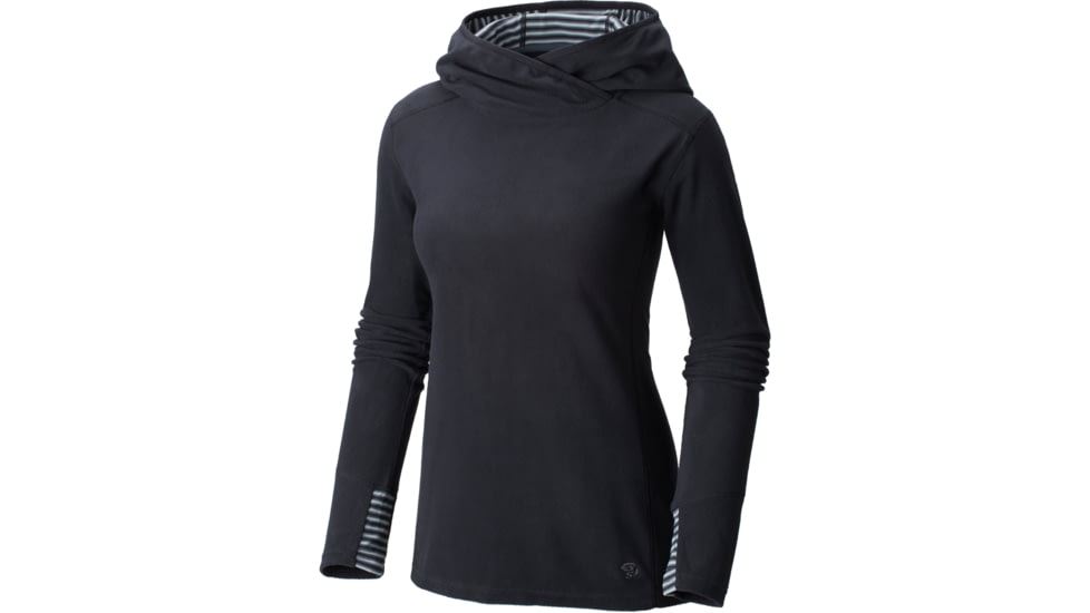 Mountain Hardwear Microchill Lite Pullover Hoody - Women's-Black-X-Large