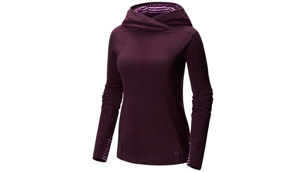 Mountain Hardwear MicroChill Lite Pullover Hoody - Womens, Dark Tannin, Medium, 1677621509-M