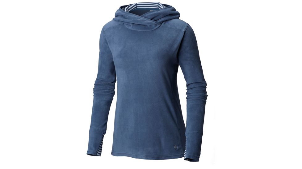Mountain Hardwear MicroChill Lite Pullover Hoody - Womens, Zinc, Small, 1677621492-S