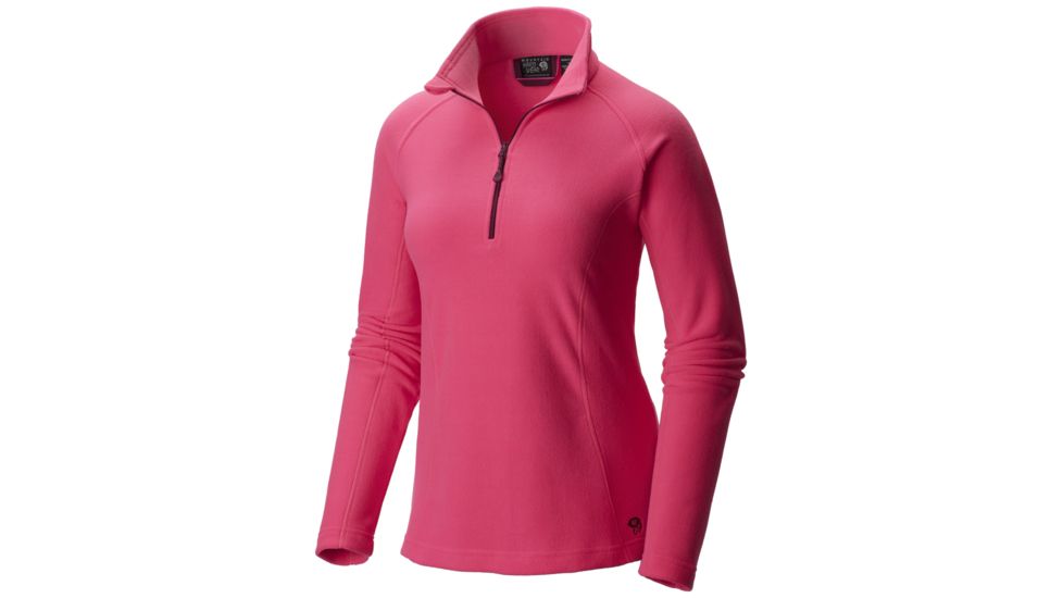 Mountain Hardwear MicroChill Zip T Long Sleeve Clearance - Women's-Small-Pink Burst