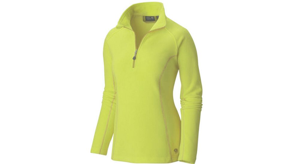 Mountain Hardwear MicroChill Zip T Long Sleeve Clearance - Women's-Large-Neon Light