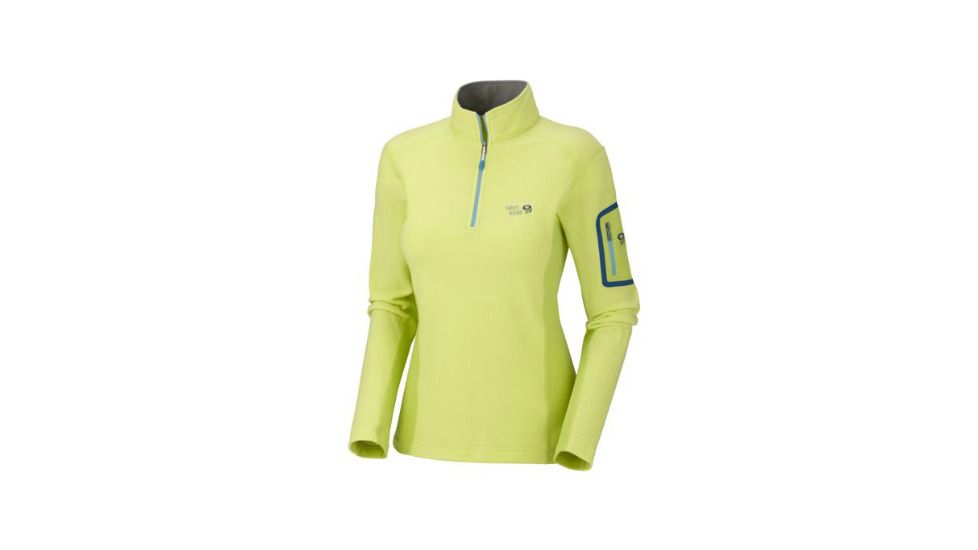 Mountain Hardwear Microstretch Zip T - Women's-Neon Light-Small