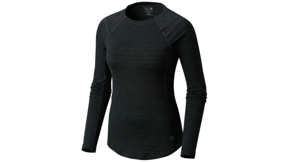 Mountain Hardwear Mighty Stripe Long Sleeve T - Women's, Stealth Grey, XS 1648631006-XS