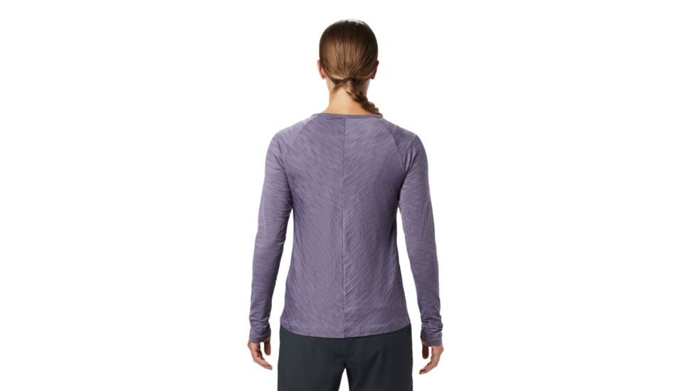 Mountain Hardwear Mighty Stripe Long Sleeve T - Womens, Dusted Sky, Extra Small, 1847611549-XS