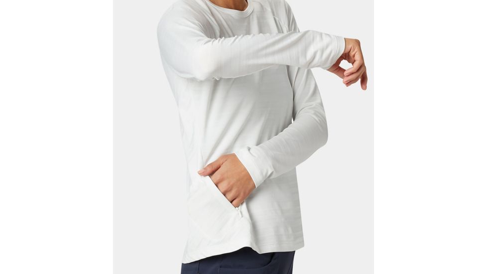 Mountain Hardwear Mighty Stripe Long Sleeve T - Womens, Fogbank, Small, 1847611102-S