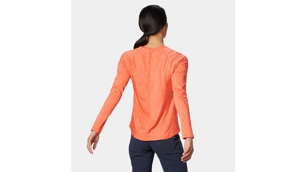 Mountain Hardwear Mighty Stripe Long Sleeve T - Womens, Solstice Red, Medium, 1847611804-M