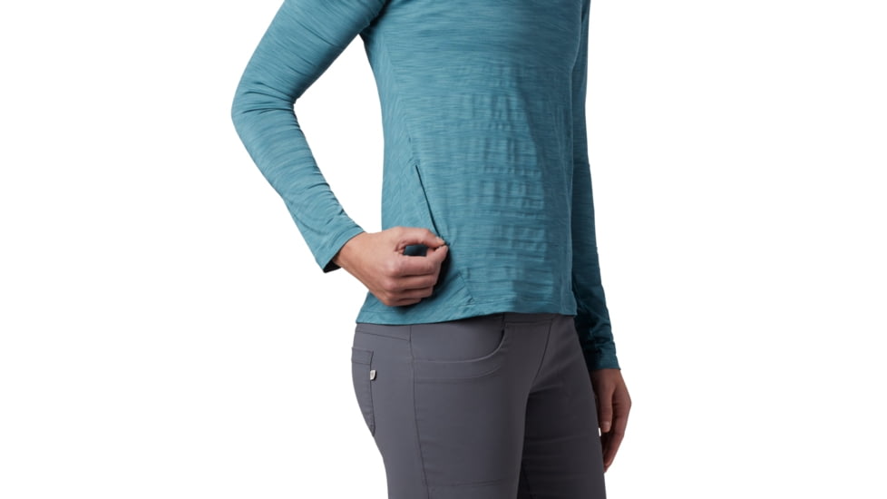 Mountain Hardwear Mighty Stripe Long Sleeve T - Womens, Washed Turq, Medium, 1847611447-M